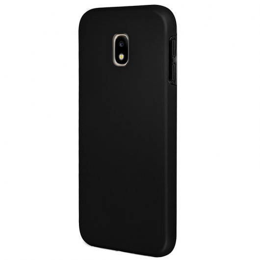 Avizar Funda Protectora de Silicona y Policarbonato Protección Total Negra para Samsung Galaxy J3 2017