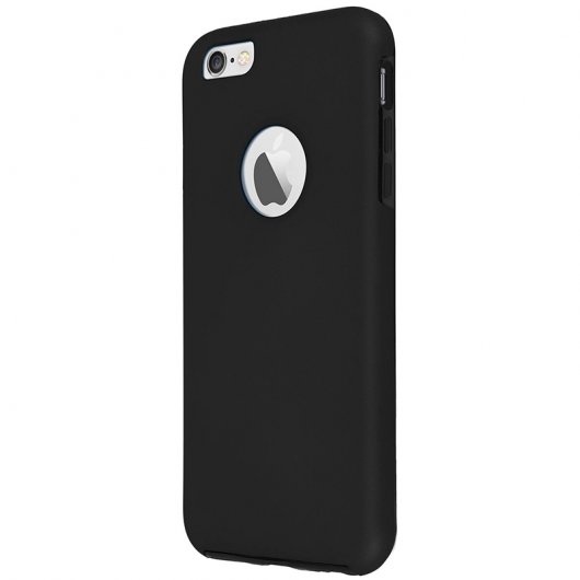 Avizar Funda Protectora de Silicona y Policarbonato Protección Total Negra para iPhone 6 / iPhone 6S