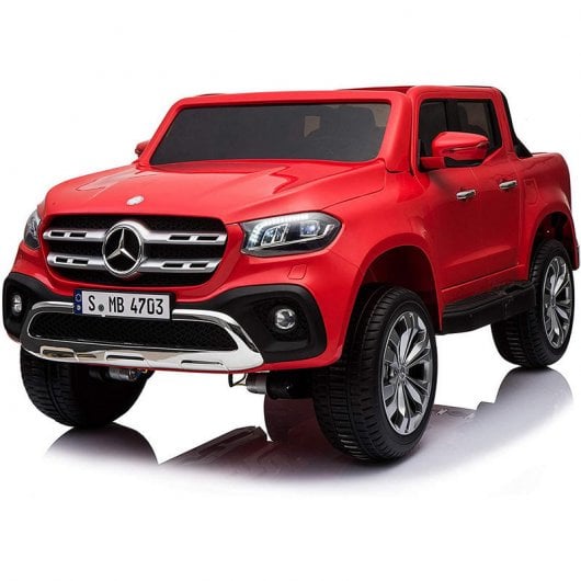 Carro Eléctrico Mercedes Benz PickUp 2 Placas 12V Vermelho