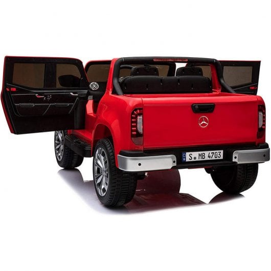 Carro Eléctrico Mercedes Benz PickUp 2 Placas 12V Vermelho