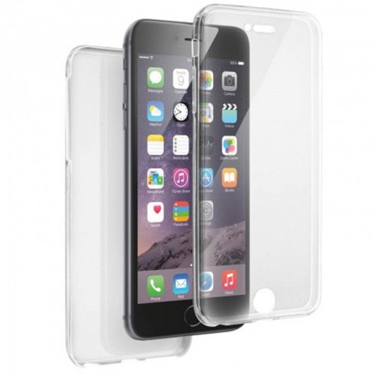 Avizar Funda Protectora de Silicona Bordes Reforzados Transparente para iPhone 6 Plus / iPhone 6s Plus