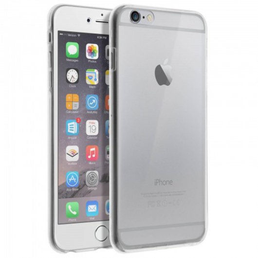 Avizar Funda Protectora de Silicona Bordes Reforzados Transparente para iPhone 6 Plus / iPhone 6s Plus