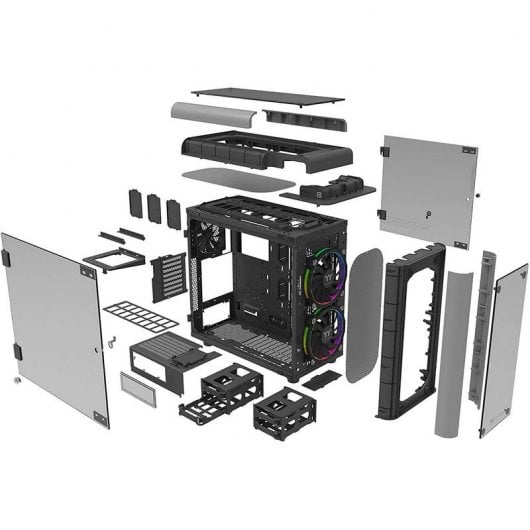 Thermaltake Level 20 GT ARGB Black Cristal Templado USB 3.1 RGB Gris