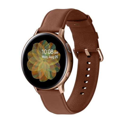 Samsung Galaxy Watch Active2 Bluetooth GPS NFC 44mm Super AMOLED Acier Or M/L Étanche IP68 Pulsomètre Suivi Sommeil