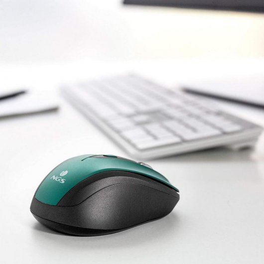 NGS Evo Mute Ratón Inalámbrico Azul