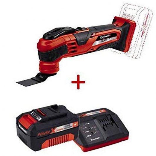 Einhell TE-MG 18 Li Varrito Herramienta Inalámbrica Multifunción + PXC Starter Kit 18V 2.0Ah