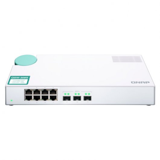 Qnap QSW-308S Switch no Administrado 3 Puertos 10G SFP+ + 8 Puertos Gigabit