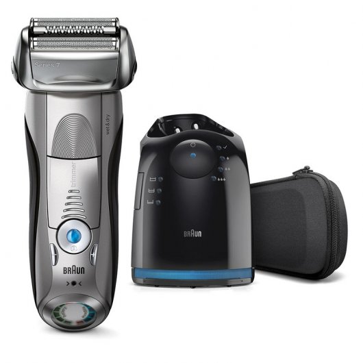 Braun Series 7 7899 CC Wet&Dry Afeitadora con Estación Clean&Charge + Funda Plata