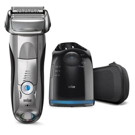 Braun Series 7 7899 CC Wet&Dry Afeitadora con Estación Clean&Charge + Funda Plata