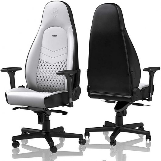 Noblechairs Icon Cuero PU Silla Gaming Negra/Blanca