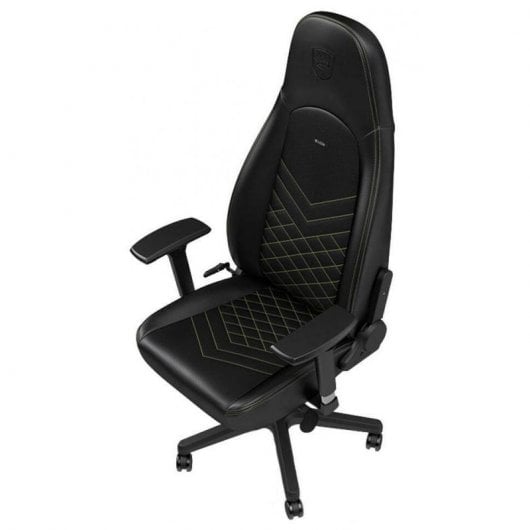 Noblechairs Icon Chaise de jeu en cuir PU Noir/Or