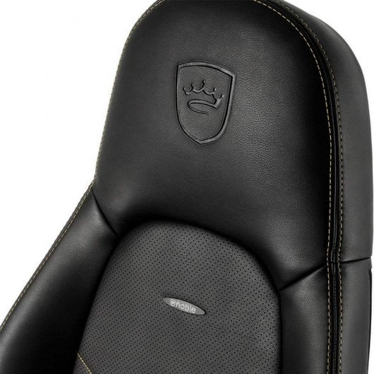 Noblechairs Icon Chaise de jeu en cuir PU Noir/Or
