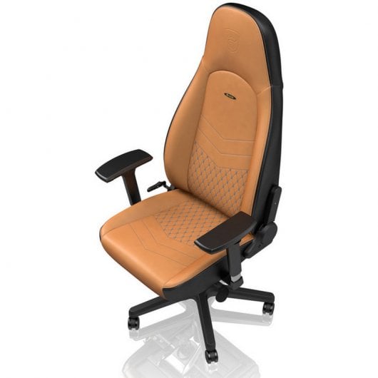 Noblechairs Icon Gaming-Stuhl aus echtem Leder, Cognac/Schwarz
