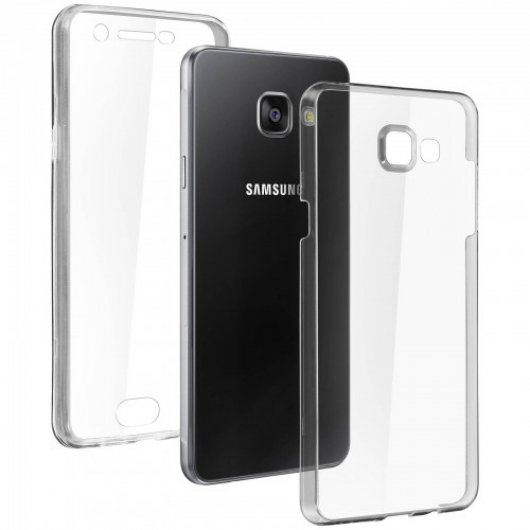 Avizar Funda Protectora de Silicona Transparente Protección 360 para Samsung Galaxy A3 2016