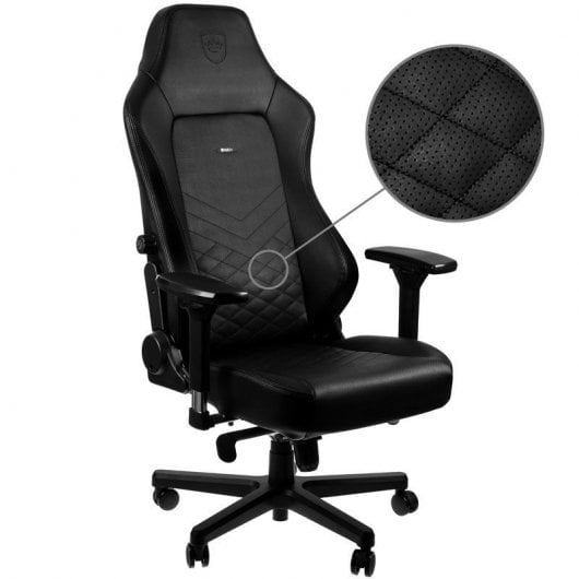 Noblechairs Sedia da gioco nera in pelle PU Hero