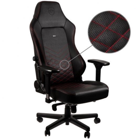 Noblechairs Hero Cuero PU Silla Gaming Negra/Roja