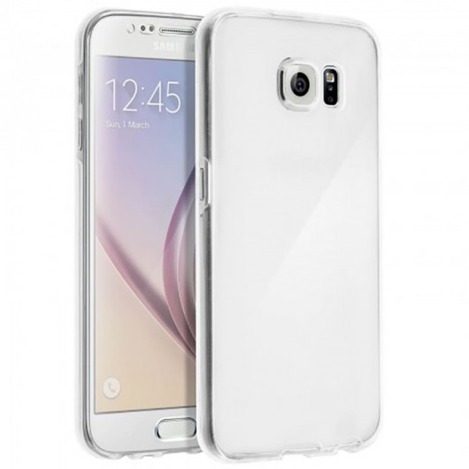 Avizar Funda Protectora de Silicona Transparente Protección 360 para Samsung Galaxy S6