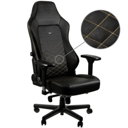 Noblechairs Hero Cuero PU Silla Gaming Negra/Oro