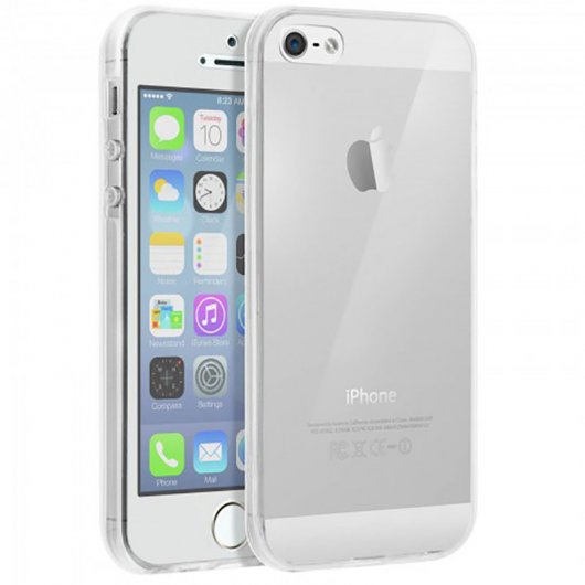 Avizar Funda Protectora de Silicona Transparente Protección 360 para iPhone 5 / iPhone 5S / iPhone SE