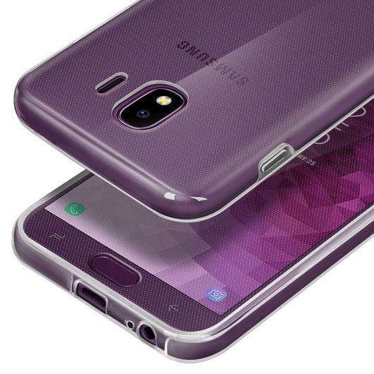 Avizar Funda Protectora de Silicona Transparente Protección 360 para Samsung Galaxy J4