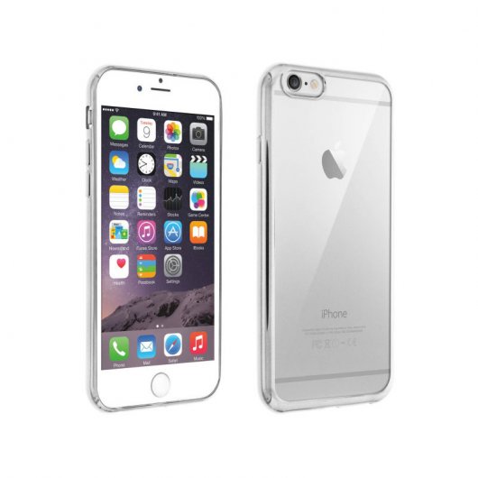 Avizar Funda Protectora de Silicona Transparente Transparente Bordes Plateados para iPhone 6 / iPhone 6S