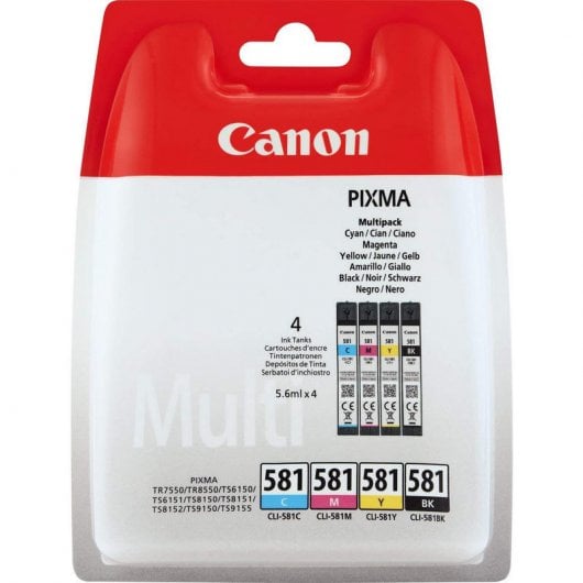 Confezione di cartucce originali nero/colore Canon CLI-581