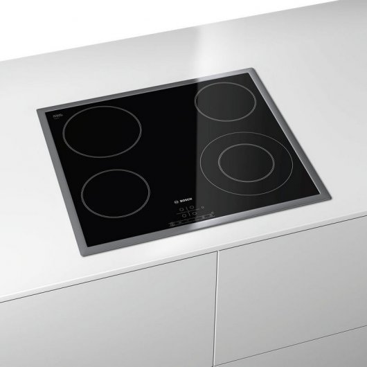Bosch PKF645B17E Placa Vitrocerámica 4 Zonas Negra/Inox
