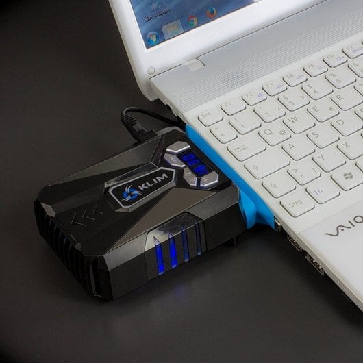 Klim Cool Refrigerador para Ordenador Portátil Negro/Azul