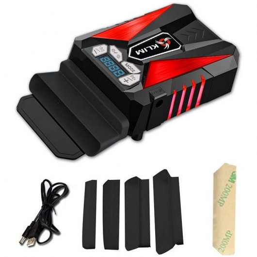 Klim Cool Refrigerador para Ordenador Portátil Negro/Rojo