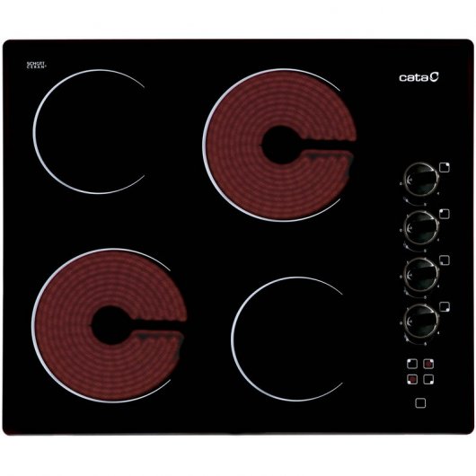 Cata 604 HVI Placa Vitrocerámica 4 Zonas Negra
