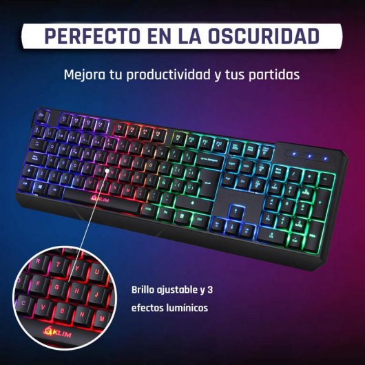 Klim Chroma Teclado Gaming Sem Fios Retroiluminado