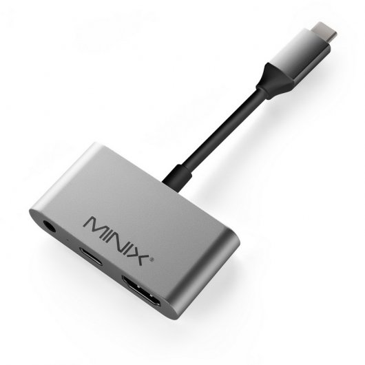 Minix NEO-C-HAGR Adaptador USB-C a HDMI + 3.5mm Audio Jack