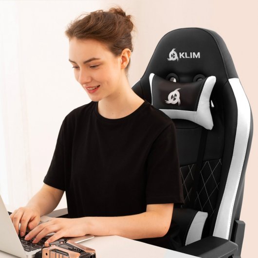 Klim eSports Silla Gaming Negra/Blanca