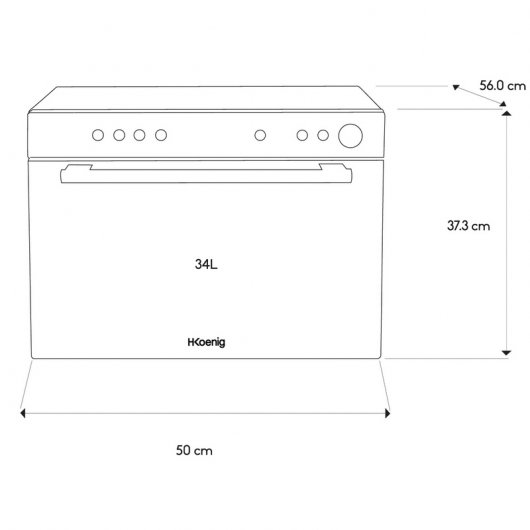 HKoenig VIO34 Micro-ondas/Forno com Convecção 34L 2050W Preto