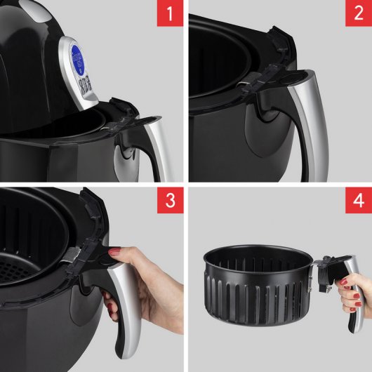 HKoenig Airfryer FRY700 Freidora sin Aceite 2.5L 1650W