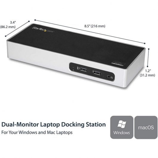 StarTech Docking Station USB 3.0 para Dos Monitores 6x USB 3.0