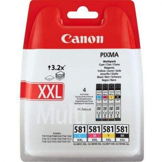 Canon CLI-581CMYK XXL Multipack Original Noir/Cyan/Magenta/Jaune