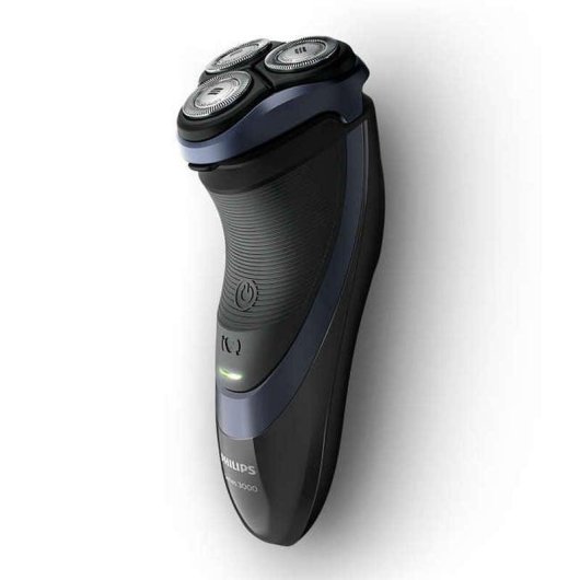 Máquina de Barbear Facial Philips S3530/06 Shaver Series 3000 Recarregável 50min A Seco 3 Lâminas Cabeças Flexíveis Aparador