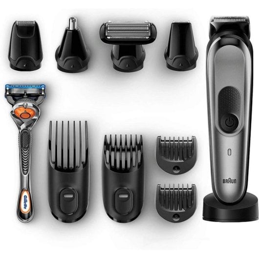 Tondeuse Multifonction Braun MGK7021 Sans Fil 100min Sec et Mouillé 13 Réglages 4 Sabots Charge Rapide