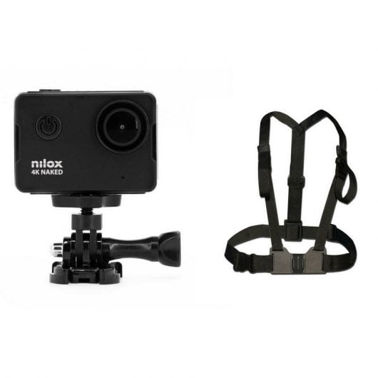 Nilox Pack Cámara Deportiva 4K Naked + Arnés de Pecho