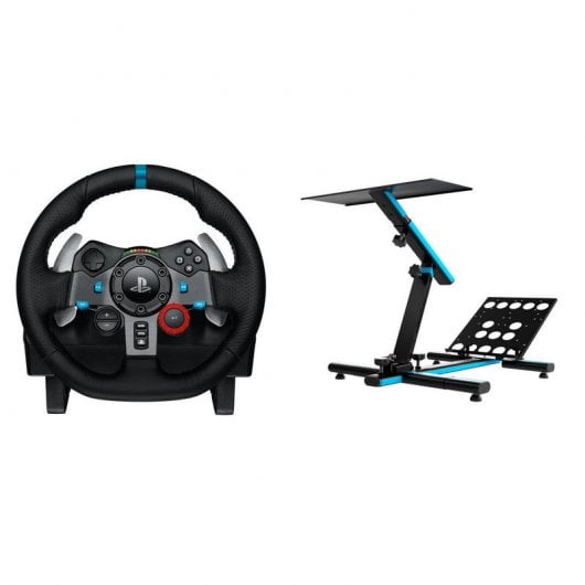 Pack Logitech G29 Driving Force para PS4/PS3/PC + Newskill Byakko V2 Soporte de Volante Profesional para Logitech/Thrust