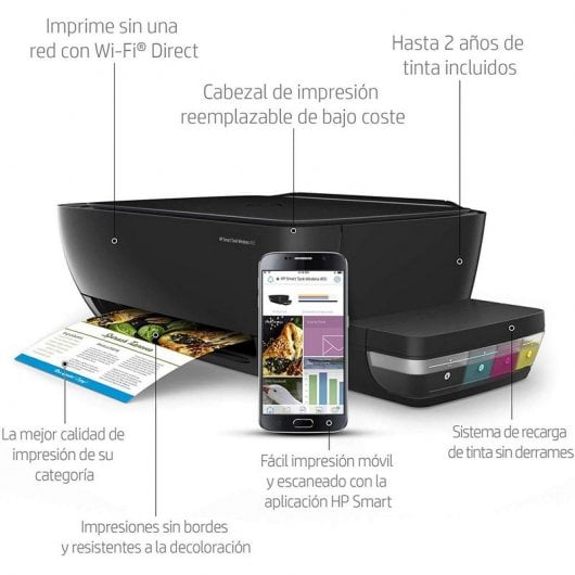 HP Smart Tank Wireless 455 Multifunción Color WiFi