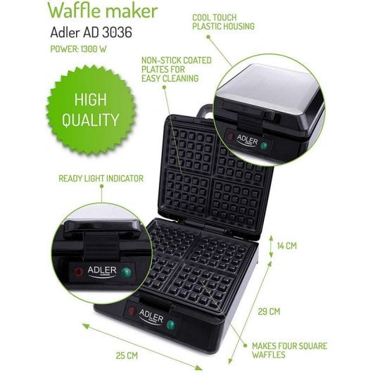 Adler AD 3036 Gofrera 1500W