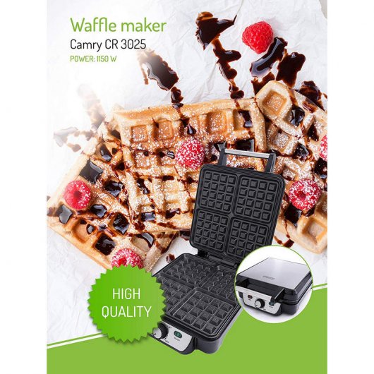 Camry CR 3025 Máquina de Waffles 1500W