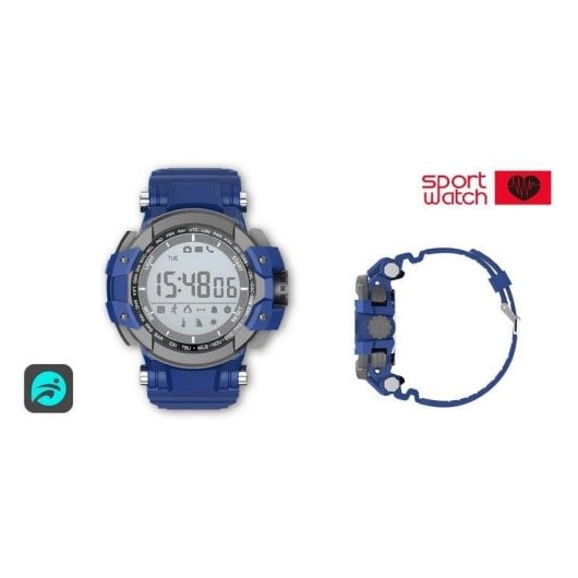 Billow XS15 Bluetooth 1,11" Écran LCD Bleu Étanche IP68 Autonomie 12 mois Podomètre Alarmes