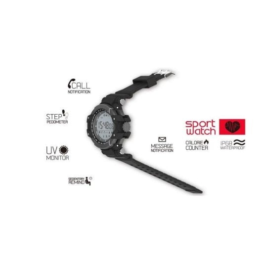 Billow XS15 Bluetooth 1.11" Schwarz Wasserdicht IP68 12 Monate Batterie Sport-Smartwatch