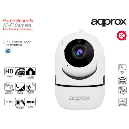 Approx APPIP360HDPRO Câmara Wifi HD IP P2P Sem Fios