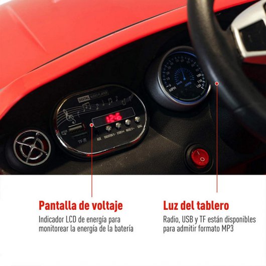 HomCom Mercedes Benz GLA Coche Eléctrico 6V Rojo