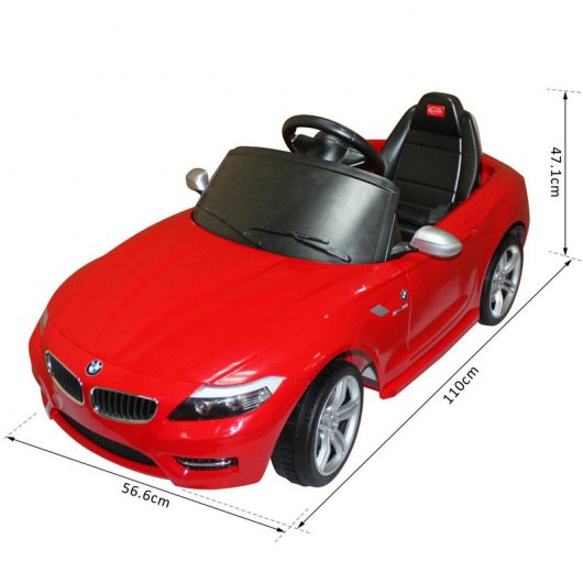 HomCom BMW MP3 PP ABS Coche Eléctrico 6V Rojo