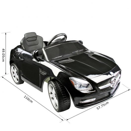 HomCom Mercedes Coche Eléctrico 6V Negro